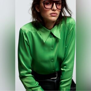 Zara Green Blouse